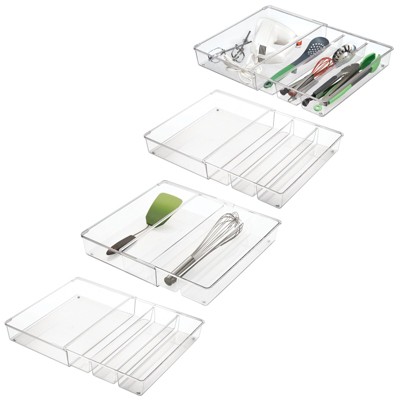 mDesign Plastic Adjustable/Expandable Drawer Storage Organizer