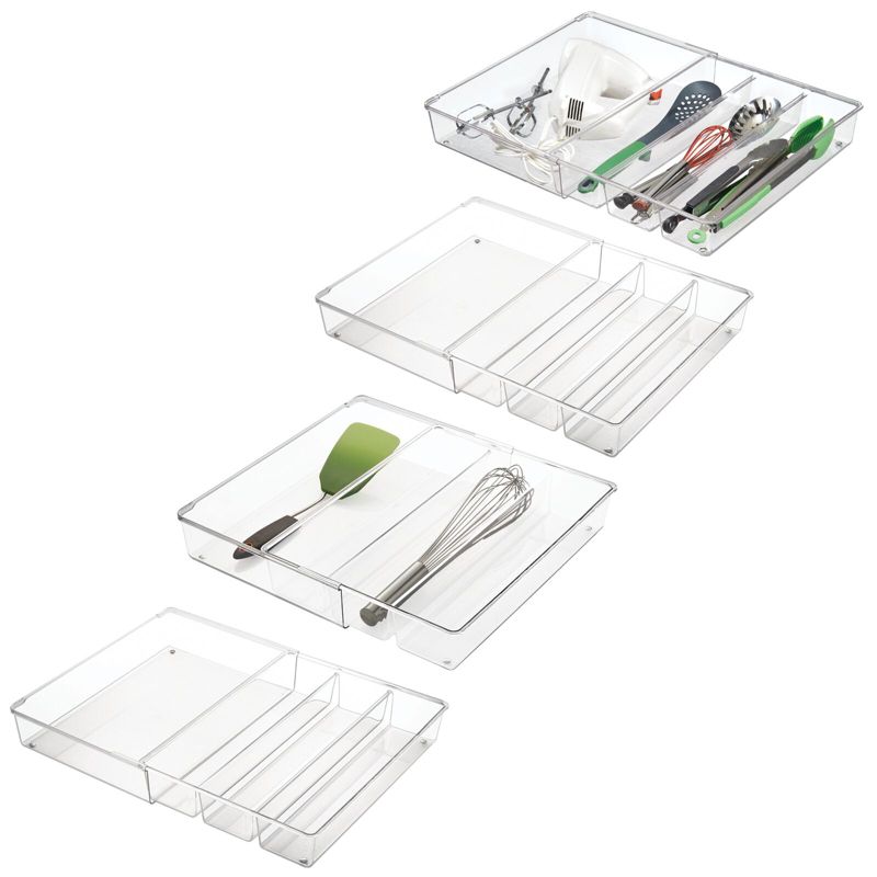 mDesign Plastic Adjustable/Expandable Drawer Storage Organizer, 1 of 10