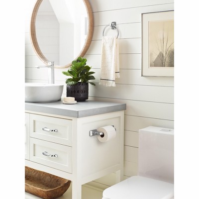 Chrome Wall Mounted Towel Ring with 7-7/16 inch Width