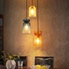 Rennnsan Irelith 14" W 3 - Light Dome Textured Glass Modern Dimmable Chandelier in Black - 2 of 4