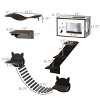 LAOTIES Wall Mounted Cat Tree with Cat House,Curved Platform,Bridge,Stairs And Perch,Multi Level Wooden Shelves - 3 of 4
