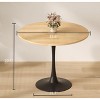 SAINTCY 24 Inch Round Dining Table, Modern Tulip Pedestal Table with MDF Top & Steel Base, Space-Saving Kitchen and Breakfast Table for Small Spaces - 2 of 4