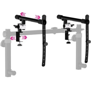 Liquid Stands 2nd Tier Keyboard Stand Attachment with Straps - Arms Only - Double Stand Extender for Square Tube Z Style Stands - 1 of 4