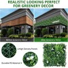 12PCS 20"x20" Artificial Grass Wall Faux Mixed Flowers & Plants Hedge Screen - 4 of 4