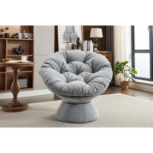 Gulches Oversized 360¡ã Swivel Accent Chair - Plush Barrel Papasan Chair with Comfort Cushion, Sturdy Base & Easy Assembly for Living Room Bedroom - 1 of 4