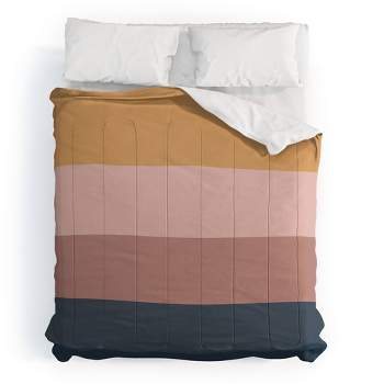 Colour Poems Minimal Retro Stripes Comforter Set - Deny Designs