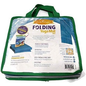 Wai Lana Folding Yoga Mat Kit with Blue Mat/DVD and Tote, Blue - 1 of 1