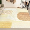 Washable Area Rug Abstract Pattern Carpet Soft Non Slip Low Pile Floor Cover for Living Room Bedroom Dining Room Office - 2 of 4