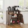 Sideboard Cabinet, Morden Wood Sideboard Buffet, Storage Cabinet with Oblique Door and Adjustable Shelves - 3 of 4