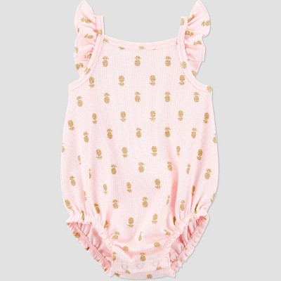 Carter's Just One You® Baby Girls' Pineapple Textured Romper - Pink