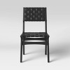 Ceylon Woven Dining Chair Black - Threshold™: Rubberwood Frame, Polyester Accents, 250lb Capacity - 3 of 4