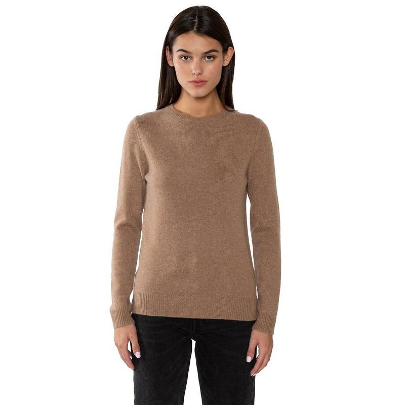 JENNIE LIU 100% Pure Cashmere Extra-ply Cozy Long Sleeve Crew Neck Sweater, 1 of 3