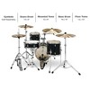 PDP by DW New Yorker 4-Piece Shell Pack With 16" Bass Drum Black Onyx Sparkle - 2 of 4