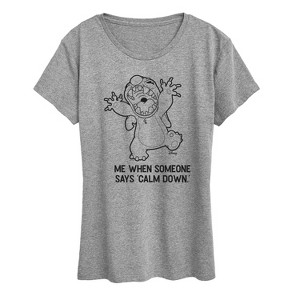 Women's - Disney - Calm Down Short Sleeve Graphic T-Shirt - 1 of 4