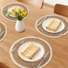 REGALWOVEN Farmhouse Placemats Set of 4 Woven Placemats for Dining Table Decor Indoor Kitchen Table Mat with Tassel - 2 of 4