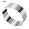 Unique Bargains Stainless Steel Seamless Nonstick Mirror Coating Round Cake Ring 2 Pcs - 3 of 4
