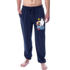 Frosty the Snowman Mens' Celebrate The Season Sleep Jogger Pajama Pants Black - 1 of 3