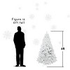 White Christmas Tree with Memory Wire,328 Tips Hinged PVC Artificial Tree Holiday Christmas Tree for Indoor Decor-The Pop Home - 3 of 4