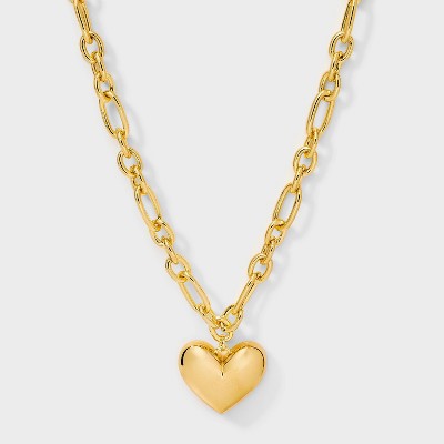 SUGARFIX by BaubleBar Valentine's Day Heart Necklaces - Gold