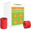 PSBM 12 Rolls 5"x1000 80 Gauge RED Shrink Wrap Stretch Film with handle Heavy Duty - 3 of 4