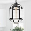 C Cattleya Dark Bronze Finish LED Brass Pendant Light with Crystal And Tempered Glass Shade(E26) - 2 of 4