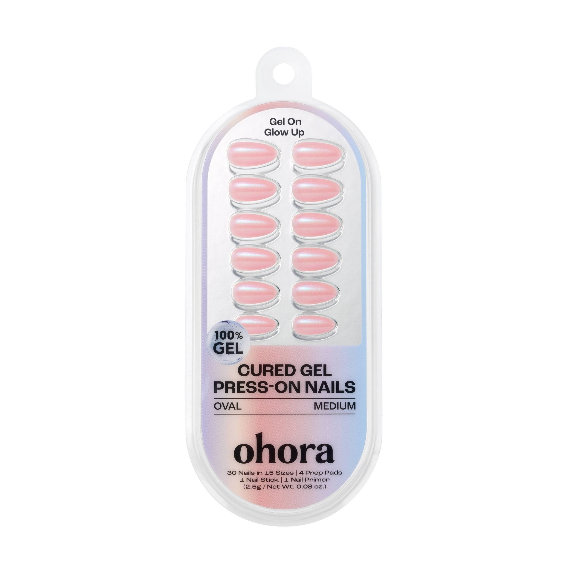 Ohora Gel Nail Art Gel Tip Press-On - Prism Chrome - 30pc