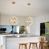 POWLIG 3-Light Gold Modern Dimmable LED Pendant Light with Adjustable Height for Dining Room Living Room - 4 of 4