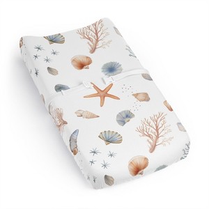 Sweet Jojo Designs Boy, Girl, Unisex/Gender Neutral Changing Pad Sheet Seashells Multicolor - 1 of 4