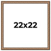 PosterPalooza | Square Slim Profile Gold Picture Frame - UV Acrylic, Foam Board Backing, Hanging Hardware - 2 of 4