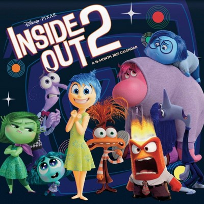 Trends International 2025 Inside Out 2 Wall Calendar: Monthly Planner, 12x12 Inches, Multicolored, All Ages, Paper