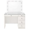 PAGED Vanity Desk with Mirror and Lights Wooden Makeup Vanity with Glass Top, 5 Drawers, Crystal Knobs for Bedroom - 2 of 4