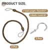 Unique Bargains Handmade Woven Braided Metal Screw Hooks Curtain Tiebacks - 2 of 4