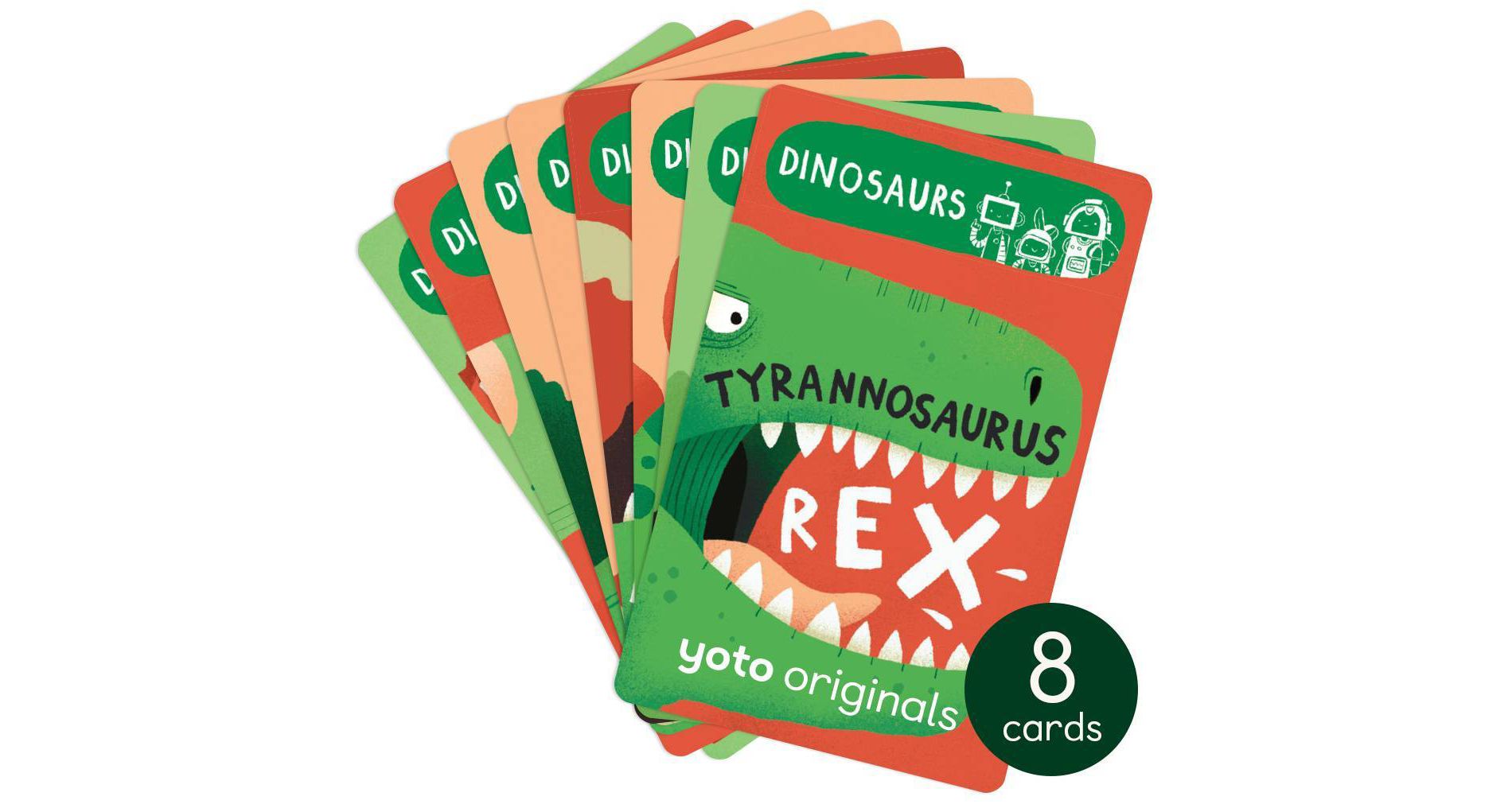 Yoto BrainBots: Dinosaurs Audio Card Collection (8 Card Pack): Educational for Ages 6-12