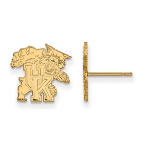 Black Bow Jewelry 14k Yellow Gold Kentucky Wildcats NCAA Post Earrings - 1 of 3
