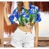 HAPPY BAY Hawaiian Shirts Womens Casual Summer Beach Party Tropical Colorful Tops Blouses Short Sleeve Dress Shirts Dresses for Women - 4 of 4