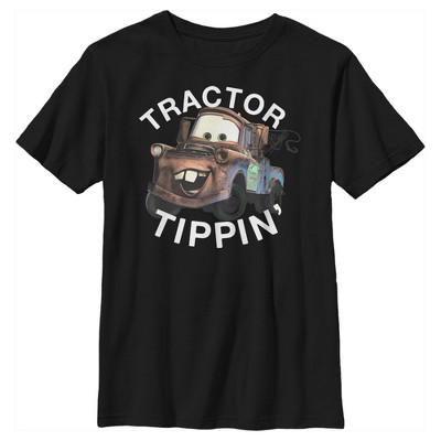 Boy's Cars Mater Tractor Tippin' T-shirt - Black - X Small : Target