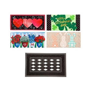 Evergreen Flag Sassafras Doormat Cheerful Spring Summer Holidays - Easter July Fourth St Patricks Day and Valentines Day - Set of 5 - 1 of 4
