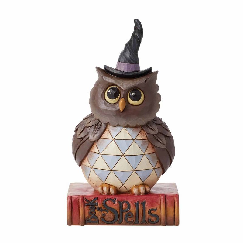 Jim Shore 5.5 Inch Halloween Hoot Owl Witch Hat Spell Book Bird Figurines, 1 of 4