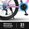 Aukfa 26-Inch Mountain Bike for Women & Teen Girls, 21-Speed, Dual Disc Brakes, 100mm Front Suspension, Lightweight Frame - 4 of 4