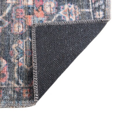 Nostalgia Gem Floral Flatweave Multicolor Synthetic Rug