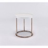 NicBex Round End Table with Clear Glass Table Top Small Side Table in Black Metal for Indoor Outdoor - 3 of 4