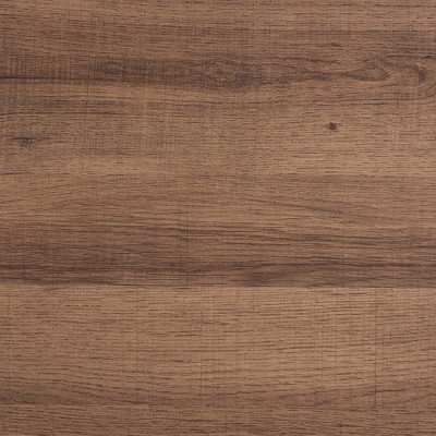 Savion Square Walnut Wood and Black Metal Coffee Table