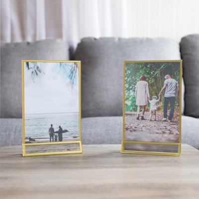 4 x 6 Picture Frames 12-Pack – Floating Frame Set for Table Numbers, Wedding Signs, Photos, or Table Decor by Great Northern Party - Gold
