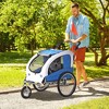 Aosom Dog Bike Trailer 2-In-1 Pet Stroller with Canopy and Storage Pockets - 2 of 4