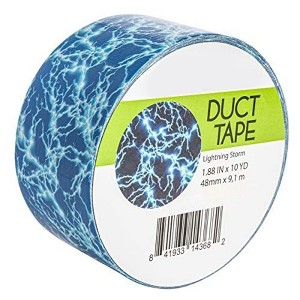 Simply Genius Pattern Duct Tape Heavy Duty, Craft Supplies, Colored Duct Tape, Single Roll 1.8 in x 10 yards (Lightning Storm) - 1 of 4