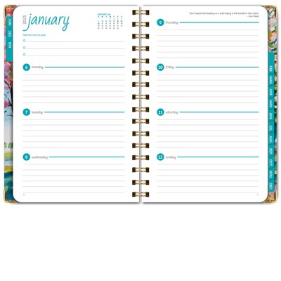 Global Printed Products Hardcover CY 2025 Fashion Planner - 5.5"x8" (Watercolor Tree)