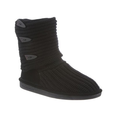 grey knit bearpaw boots