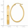 Black Bow Jewelry 4mm x 35mm Polished 14k Yellow Gold Rectangular Tube Oval Hoops - 4 of 4