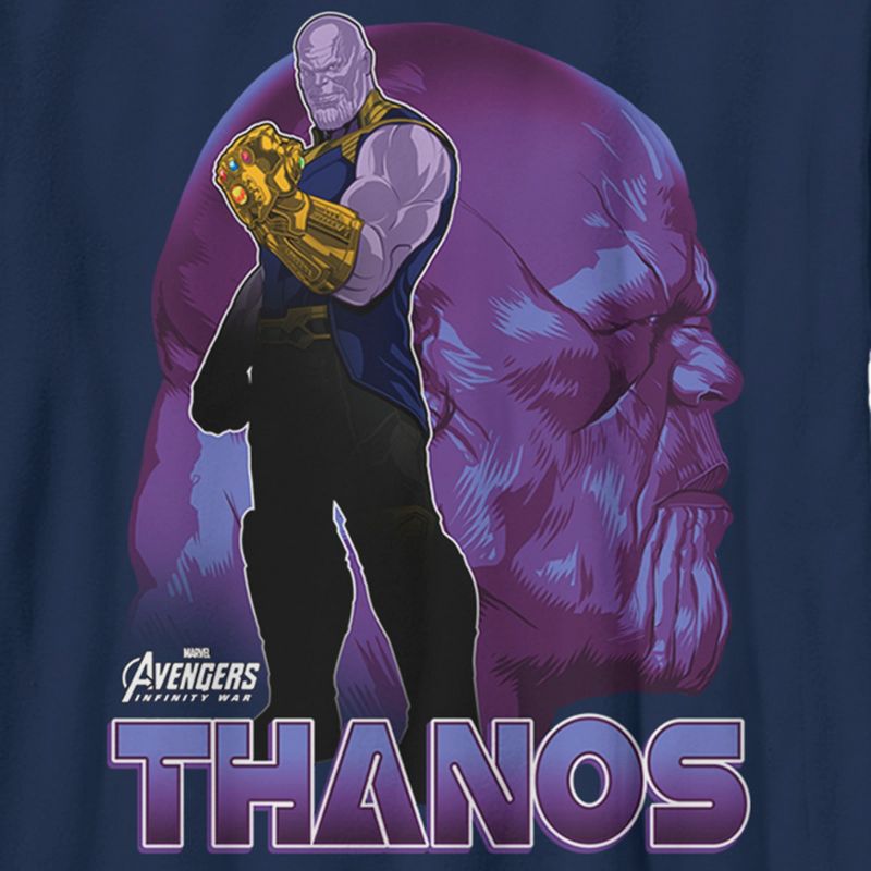 Boy's Marvel Avengers: Infinity War Thanos Portrait T-Shirt, 2 of 5