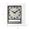 HomeRoots 18" Gray Polyresin Table Clock - 3 of 4